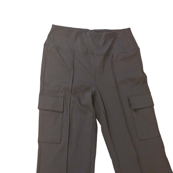 Halara High Waisted Cargo Flare Leggings Pants Olive Green Women's M NWT - Picture 4 of 7